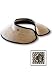 Hawaiian Straw Visor Black with Hibiscus Pin