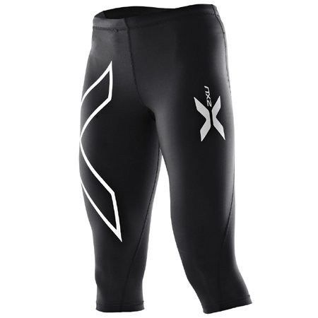 2XU Womens Thermal 3/4 Compression Tights Black/Black MT