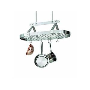 Enclume PR16BWG-CH Premier Chrome Oval Pot Rack with Grid 36-in.