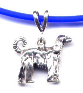 Childrens Toyshop  Sporting Goods : 18" Blue Afghan Necklace Sterling Silver Jewelry