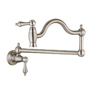 Belle Foret BFN18001SS Wall Mount Pot Filler, Stainless Steel