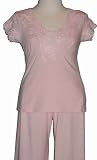 Frou Frou's Cotton/lycra Luxurious Embroidered Knit Pj Set - Sizes S-1x