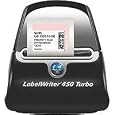DYMO LabelWriter 450 Turbo High-Speed Postage and Label Printer for PC and Mac, USB, Printer and Software, Black/Silver (1752265)