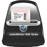 DYMO LabelWriter 450 Turbo High-Speed Postage and Label Printer for PC and Mac, USB, Printer and Software, Black/Silver (1752265)