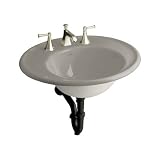 Bathroom Sink Wall Mounted by Kohler - K-2822-1W in Biscuit