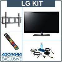 lg led tv:LG 47LE5400 47 inch Class 1080p HD LED LCD TV, with Advanced Accessory Kit (2 HDMI Cables, 1 RGB Cable, 1 Audio Cable, Plasma / LCD Clean Kit, Monster 6 Outlet Surge Protection, TV Wall and Ceiling Mount) Images