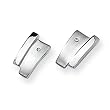 Diamond and Sterling Silver Earrings