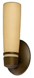 American Fluorescent ARW113RBEC Aria Outdoor Sconce, Tea Stained Glass with a Oil Rubber Bronze Finish 13W