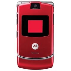 Motorola RAZR V3 Unlocked Phone with Quad-Band GSM, Camera and Video Player--International Version with Warranty (Cherry Red)