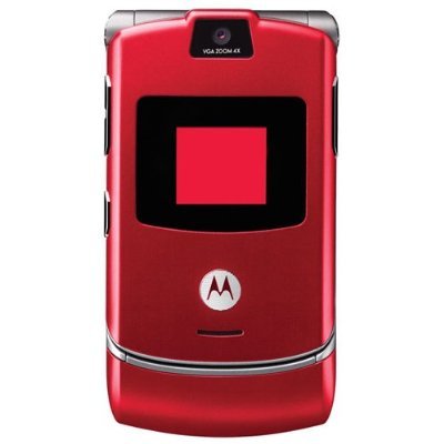 Motorola RAZR V3 Unlocked Phone with Quad-Band GSM, Camera and Video Player--International Version with Warranty (Cherry Red)