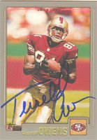 Terrell Owens, San Francisco 49ers, 2001 Topps Autographed Card
