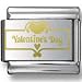 Valentine's Day Sign Gold Laser Italian Charm