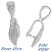 Sterling Silver Slim Ornate Leaf Pinch Pendant Bail (1)