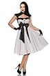 Rockabilly-Kleid weiß /schwarz S,M,L, XL,2XL 12 11 9 by Atixo