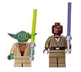 Yoda & Mace Windu (Loose) Lego Star Wars Clone Wars Figures with Lightsabers
