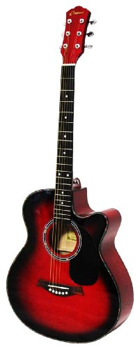 Crescent 41 Inch Red Premium Acoustic Cutaway