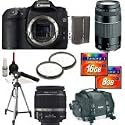 Canon EOS 50D 15.1MP Digital SLR Camera Body Only Canon EF-S 18-55mm f3.5-5.6 IS SLR Lens Canon EF 75-300mm f4-5.6 III Telephoto Zoom Lens Two 2 58mm UV Protector Filter Canon 200DG Gadget SLR Bag Spare Canon BP-511 Lithium-Ion Battery Transcend 16GB Plus 8GB Compact Flash Memory Card Hakuba S-4500 Series Tripod Willoughbys Intermediate Photographer Package