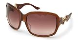 MOSCHINO SUNGLASSES DESIGNER FASHION AUTHENTIC WOMENS TRANSPARENT BROWN SHINY ROSE GOLD TOPAZ SWAROVSKI FRAME|SHADED ROVIEX LENS MO593 04