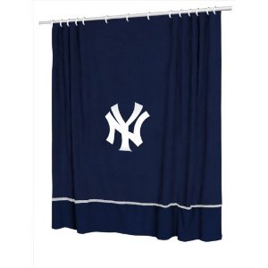 New York Yankees Sidelines NY Logo Shower Curtain