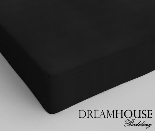 Dreamhouse Bedding Cotton Mattress Cover Black 120x200