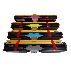 Compatible Konica Minolta Magicolor 1600W 1680MF 1690MF Toner Cartridges Combo - 4pk BCMY