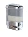 Wenko 18419100 Infrarot Seifenspender Trieste - Kunststoff, 500 ml, 11 x 16.5 x 10.5 cm, chrom-transparent