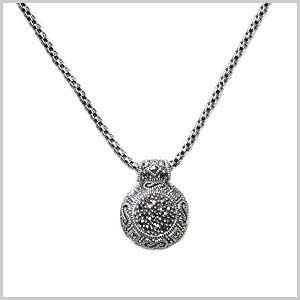 Circular Marcasite Pendant by Judith Jack