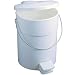 Rubbermaid Commercial 6142 HDPE 4-1/2 Gallon Step-On Waste Can with Rigid Liner, Round, 15-3/8" Height, White