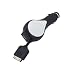 Produkt-Bild: NFE Kfz Ladekabel 12V - 24V mit Aufrollmechanismus und integrierter USB Ladebuchse f&uuml;r Apple iPhone 4S