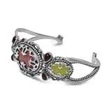 Carolyn Pollack Sterling Silver Multi-Gemstone Sunset Trail Cuff Bracelet