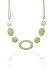 16+2 Extension Necklace with Dyed Green Jade and Cultured Freshwater Coin Pearl