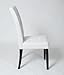 Roundhill Furniture Solid Wood Leatherette Padded Parson Stitches Design Chair, White, Set of 2