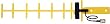 Wilson Electronics 301124 1900 MHz PCS Stamped Yagi Antenna 13 dB Element Anodized Aluminum with N Female Connector