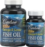 Carlson Labs - Norwegian Elite Omega-3 Gems Fish Oil Bonus Pack Lemon Flavored Chewable 1250 mg. - 90 Softgels + 30 Free