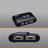 Tripp Lite B004-VUA2-K-R 2 Port USB KVM Switch w Audio and Cables