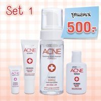 Dr. Somchai Anti-acne Set: Foaming Cleanser, Lotion, Acne Cream & Acne Repair Amazing of Thailand
