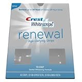 Crest Whitestrips Renewal Age defying strips, 10 Day Dental Whitening Formula – 40 strips