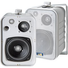 TIC CORPORATION ASP25-W Indoor/Outdoor 2-Way 50-Watt Speakers (White)