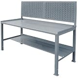 12 Gauge Steel Workbench W/ Louvered Panel - 36 X 72