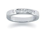 0.35 Princess Cut Diamond Wedding Band in Platinum