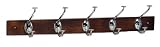 Spectrum 5-Hook Hat and Coat Rack in Walnut and Satin Nickel 79878CAT