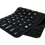 Cosmos Black Keyboard cover skin compataible with Sony VAIO CA-series VGP-KBV6/B + Cosmos cable tie