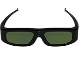 3D Active Shutter TV Glasses,IR120Hz-600Hz,Black,Pack of 2
