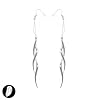SG PARIS BIJOUX FANTAISIE BOUCLE D'OREILLES CROCHET FEMME METAL ARGENTE