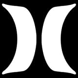 HURLEY CLOTHING LOGO WHITE VINYL DECAL STICKER 4"