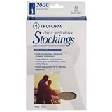 Truform 20-30 Below Knee Closed-Toe, Beige, Medium
