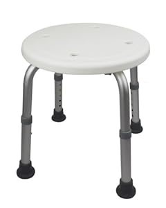 Ez2care Adjustable Lightweight Shower Stool, White