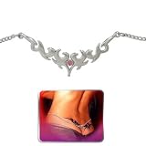 Antique Design Back Belly Chain Silver Plated Non-piercing