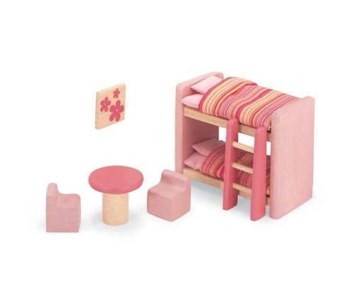 Childrens Toyshop  Third Party New : Pintoy Dolls House Wooden Accessory set - Children's Bedroom