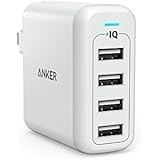 Anker 40W USB Wall Charger PowerPort 4, Multi-Port Charger for iPhone Se / 6s / 6 / 6 Plus, iPad Air 2 / Pro, Galaxy S7 / S6, Note 5, LG G5 and More